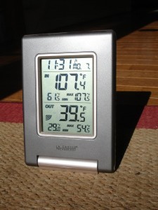 Passive Solar - Thermometer in front hall