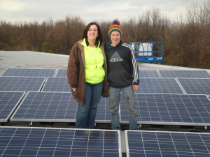 Amy Krulick, JRA Exec Director, stops by to check out the progress.