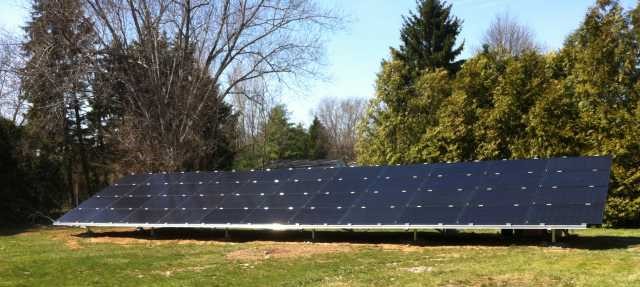 Example of Ground Mounted Solar Panels