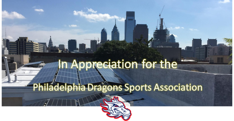 Appreciation for Philadelphia Dragons Sports Association