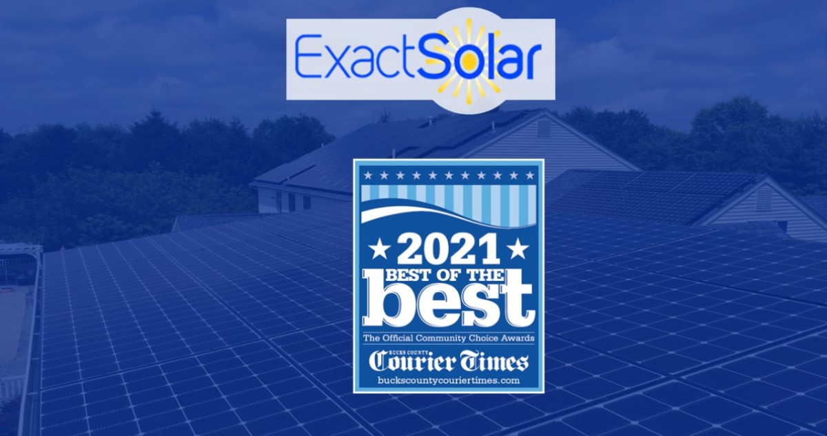 Exact Solar Wins Best of Bucks Award 2021