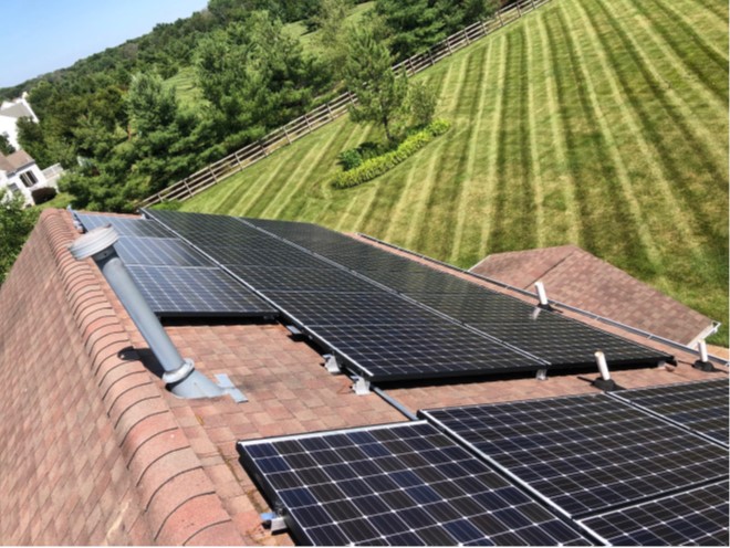 Completed solar energy system Princeton New Jersey