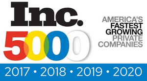 Inc. 5000 Award for 2017, 2018, 2019, and 2020