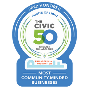 The Civic 50 of Greater Philadelphia's Most Community Minded Business 2022 Honoree Badge
