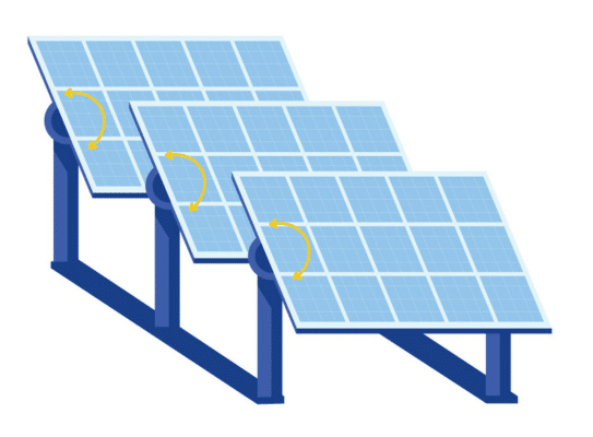 Single-Axis Solar Tracker Illustration