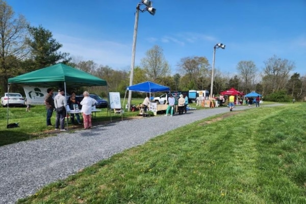 Exact Solar's booth at a local Earth Day festival in Bucks County, Pennsylvania