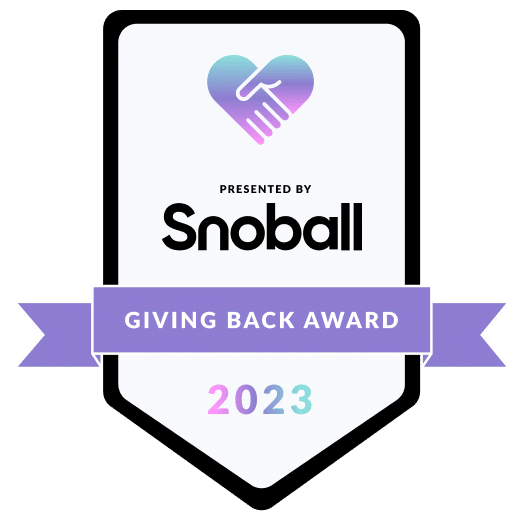Snoball 2023 Giving Back Award Badge
