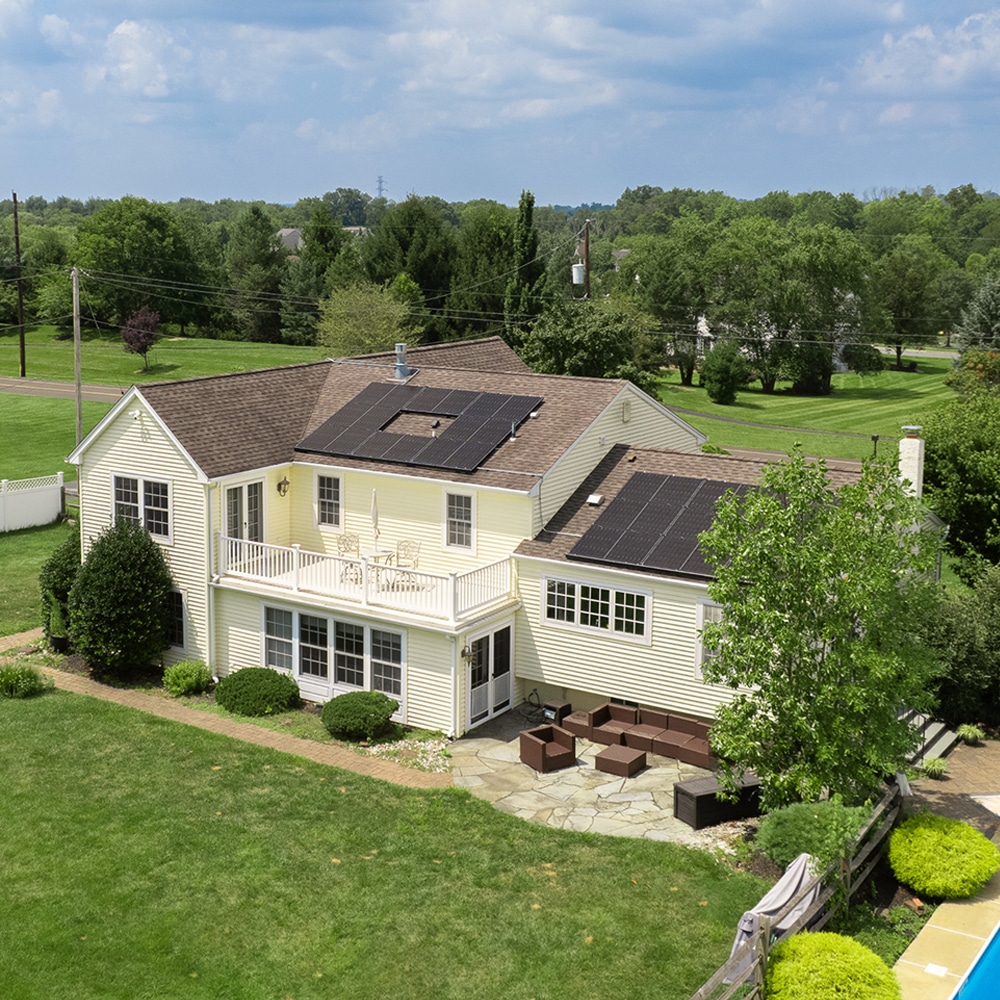 Pennsylvania home with a roof mount solar installation installed by Exact Solar