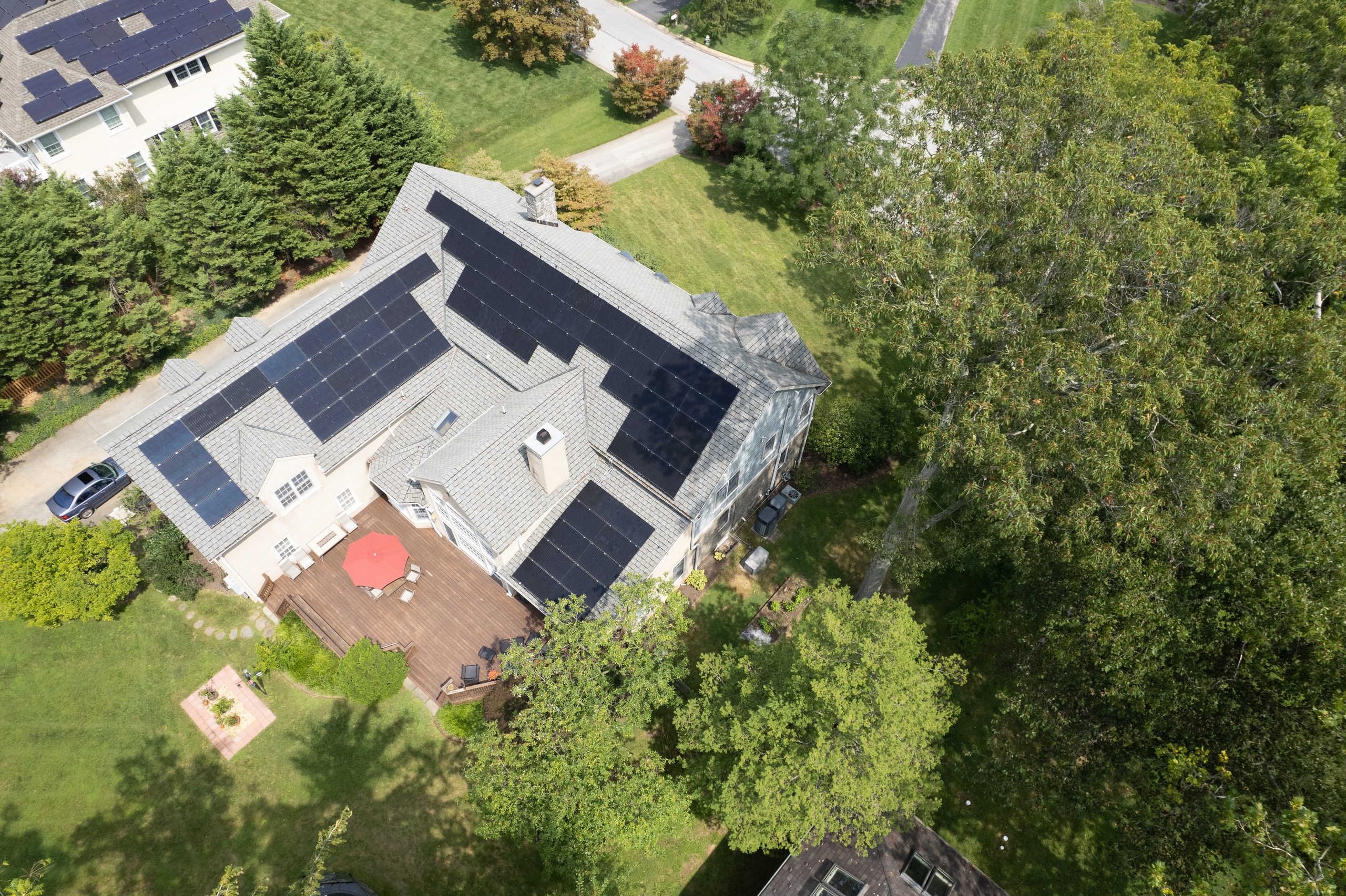 A residential rooftop solar installation completed by Exact Solar.