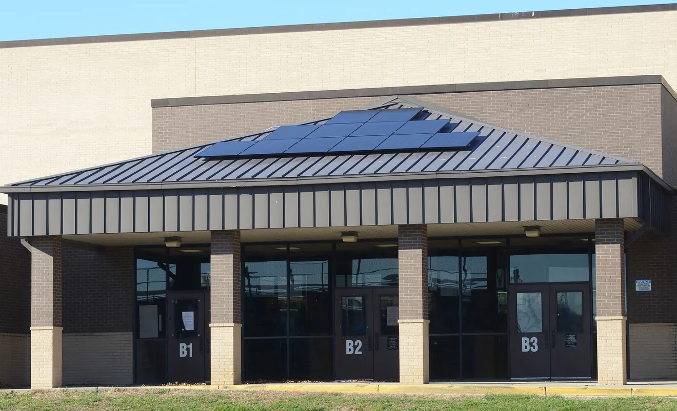 Solar installation at Harry S. Truman High School.