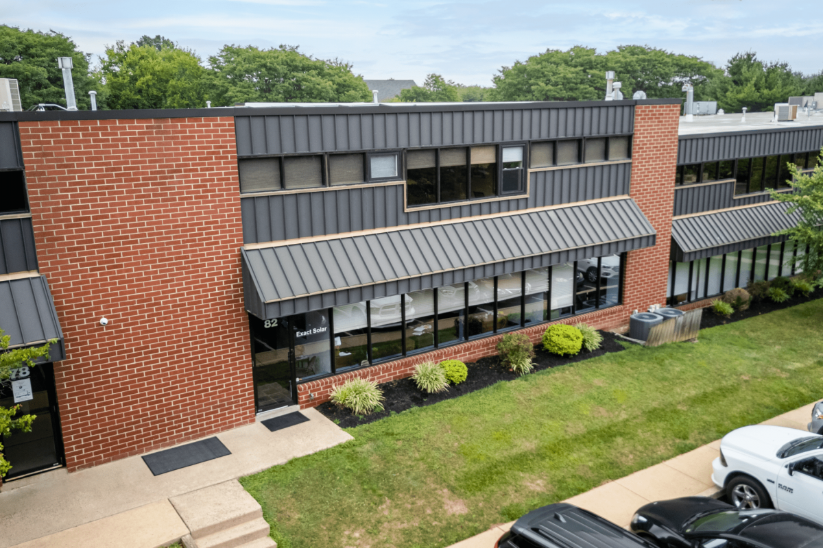 Exact Solar's office building in Newtown, Pennsylvania